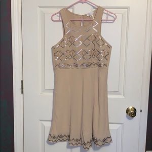 Rose Gold and Silver Sequin Dress